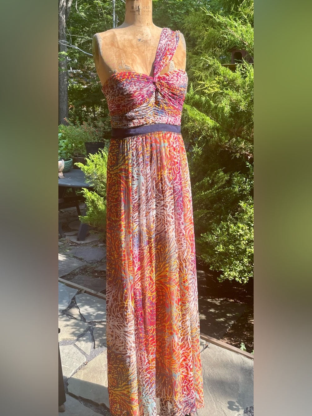 BCBG MaxAzria Silk One Shoulder Goddess Dress❣️NWOT